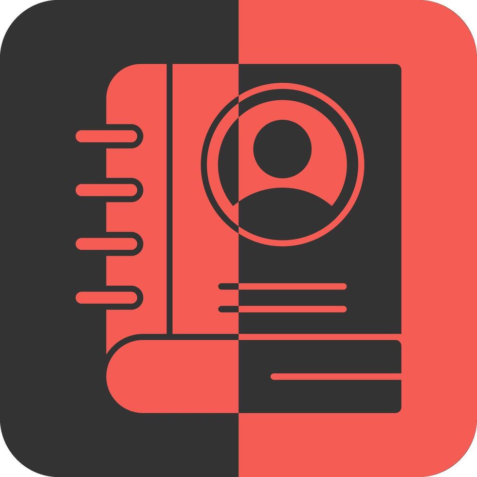 empleado manual rojo inverso icono vector