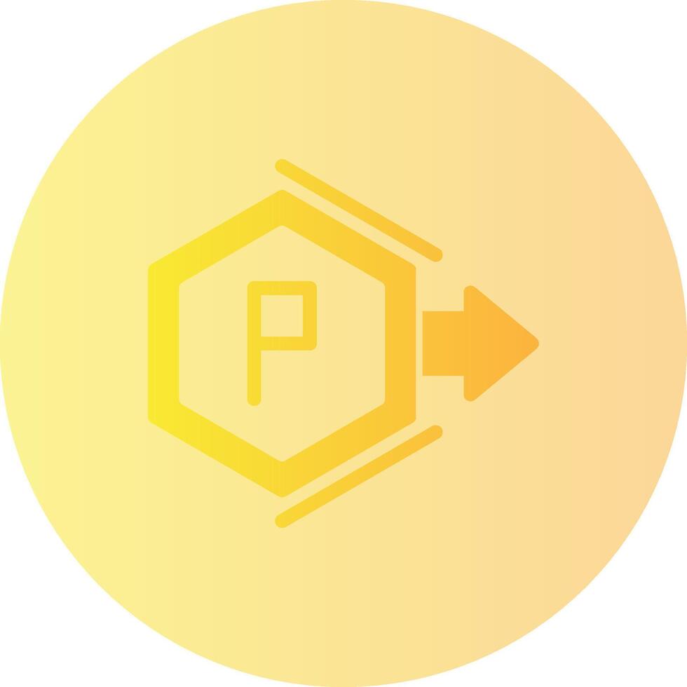 Parking permitted zone Gradient Circle Icon vector