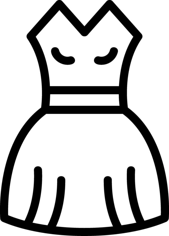 Dress Line Icon vector