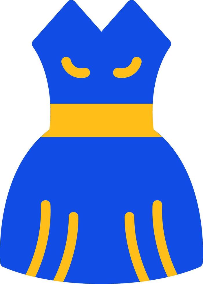 Dress Flat Two Color Icon vector
