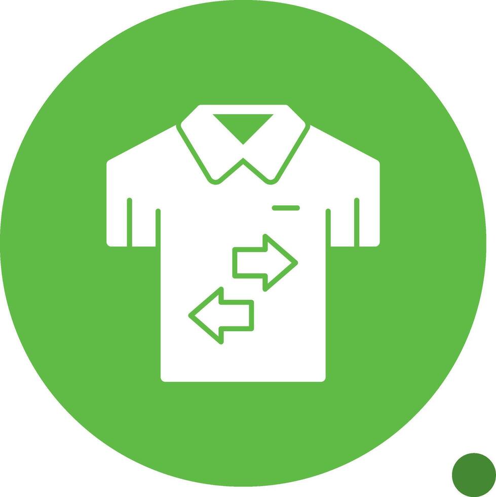 Shirt Glyph Shadow Icon vector