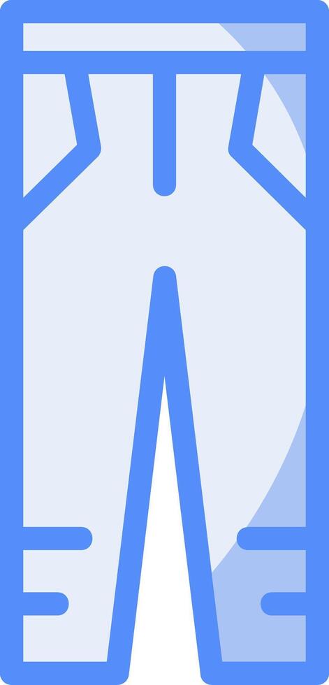 Pants Line Filled Blue Icon vector