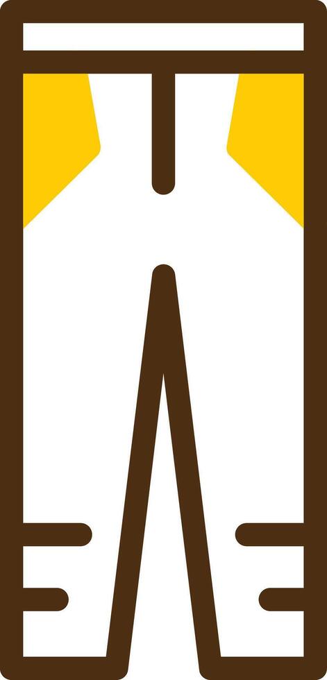 Pants Yellow Lieanr Circle Icon vector