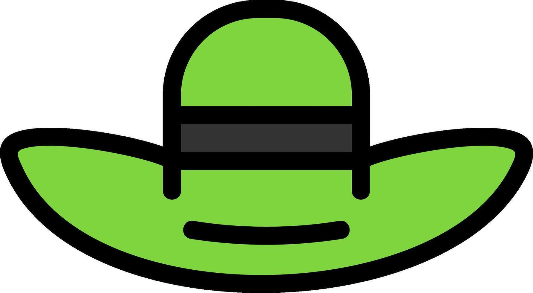 sombrero línea lleno icono vector