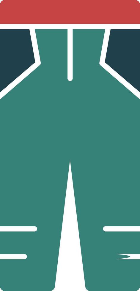 Pants Glyph Two Color Icon vector