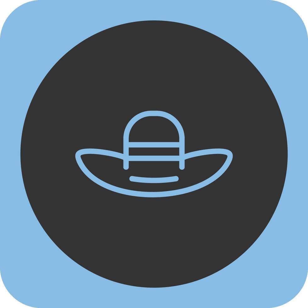 Hat Linear Round Icon vector