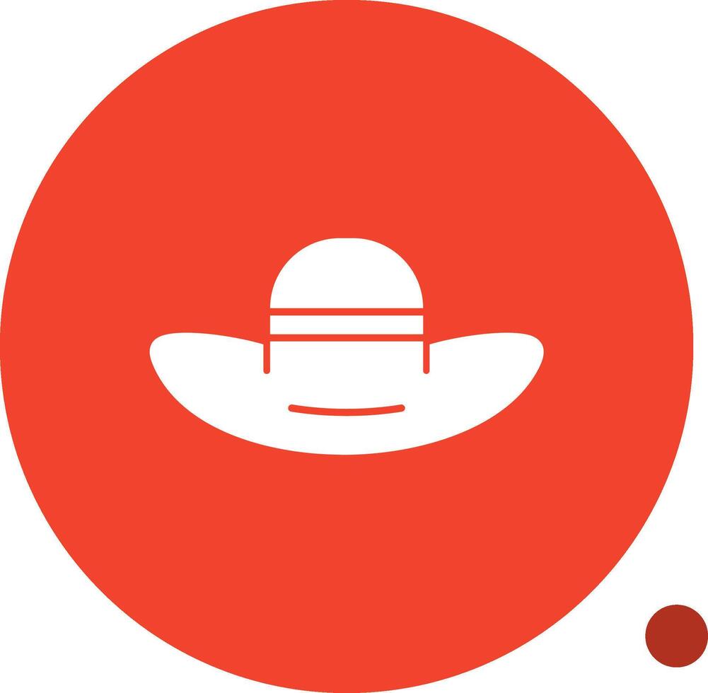 Hat Glyph Shadow Icon vector