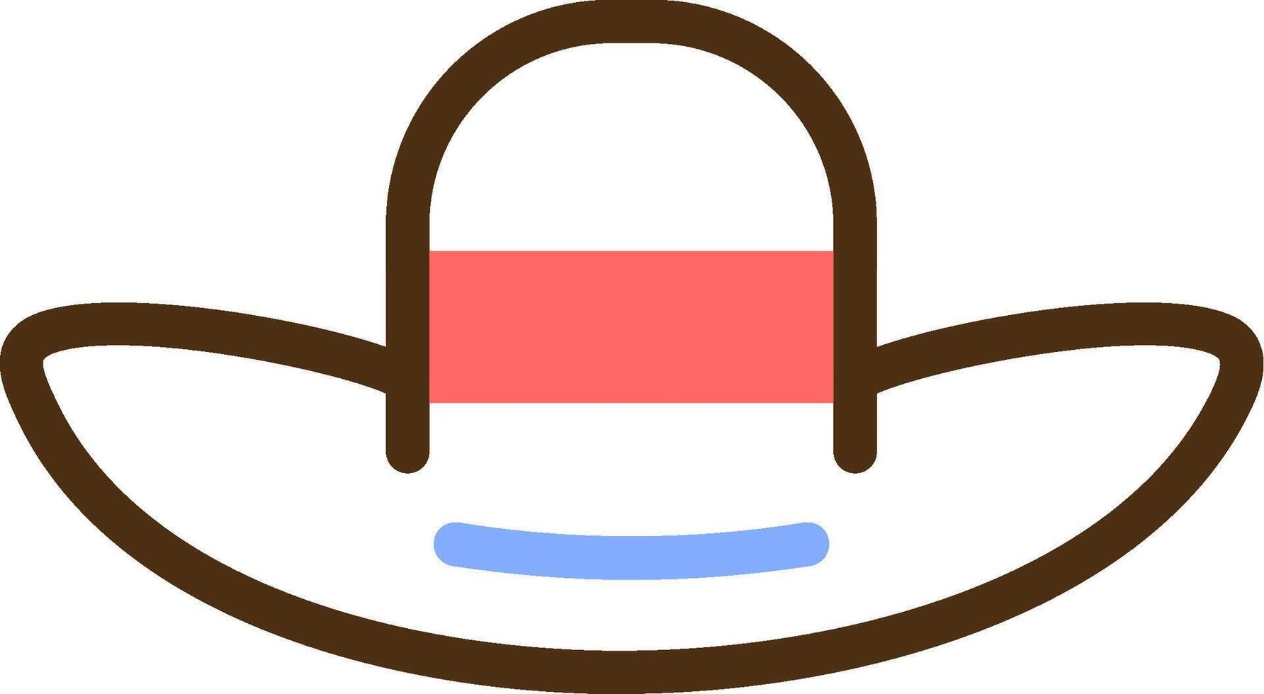 Hat Color Filled Icon vector