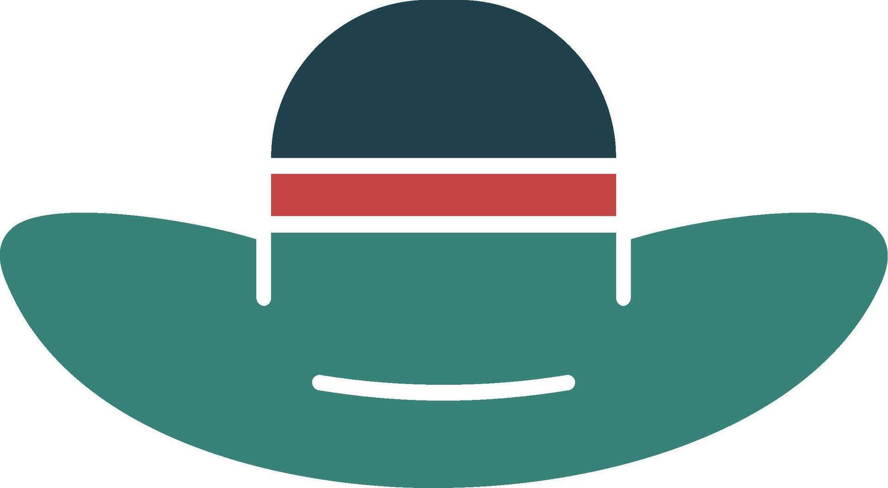 Hat Glyph Two Color Icon vector