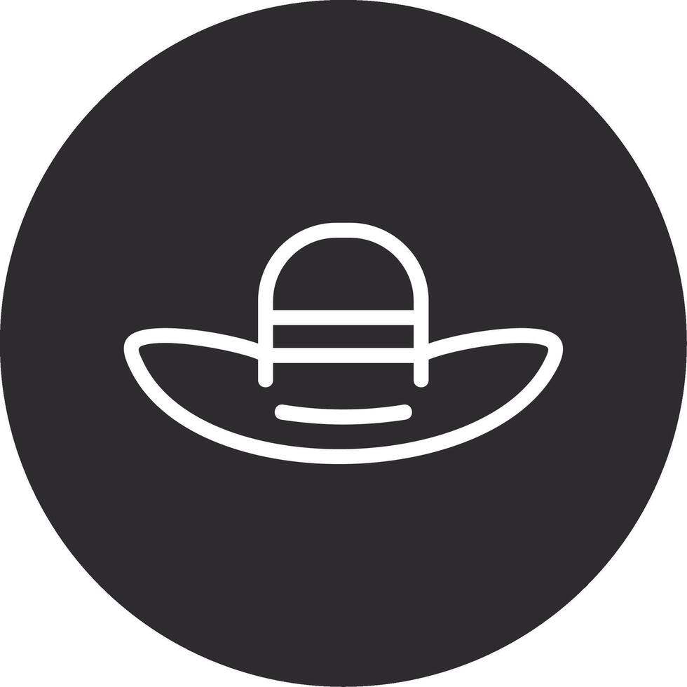 sombrero invertido icono vector