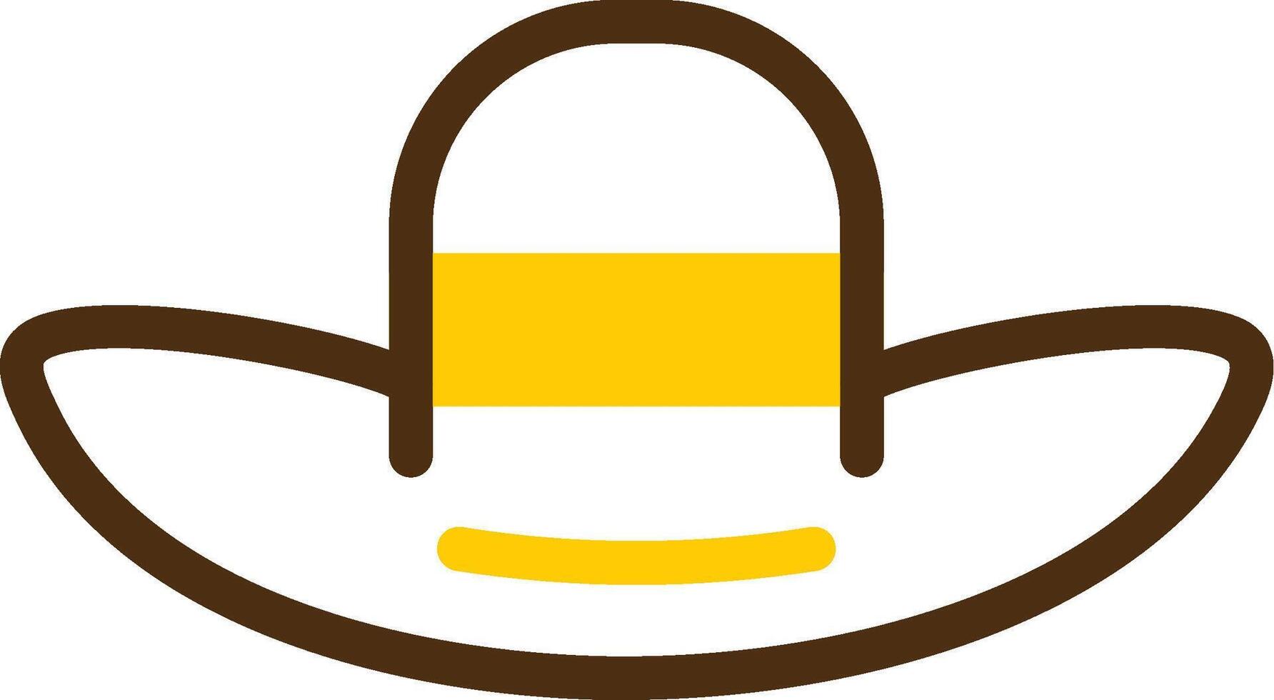 Hat Yellow Lieanr Circle Icon vector