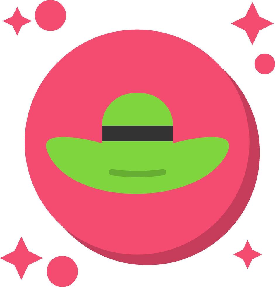 Hat Tailed Color Icon vector