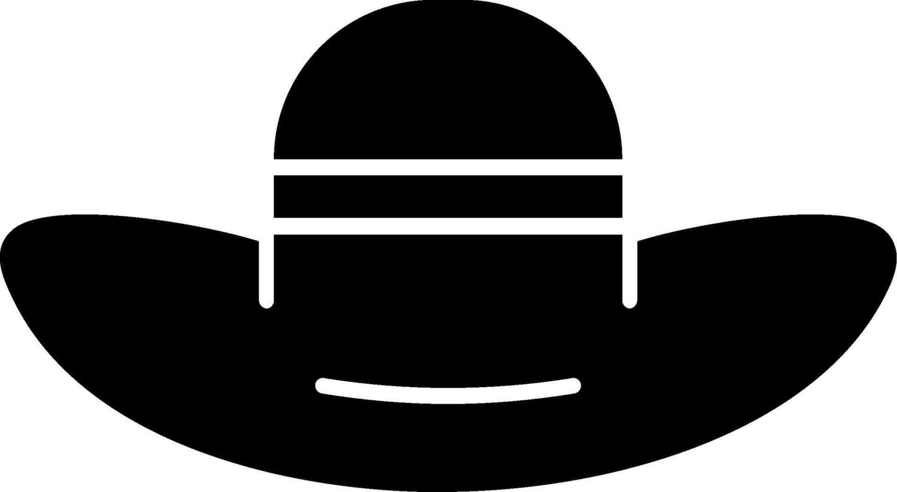 icono de glifo de sombrero vector