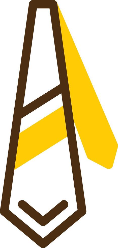 Tie Yellow Lieanr Circle Icon vector