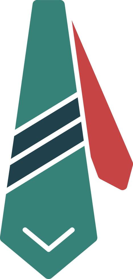 Tie Glyph Two Color Icon vector