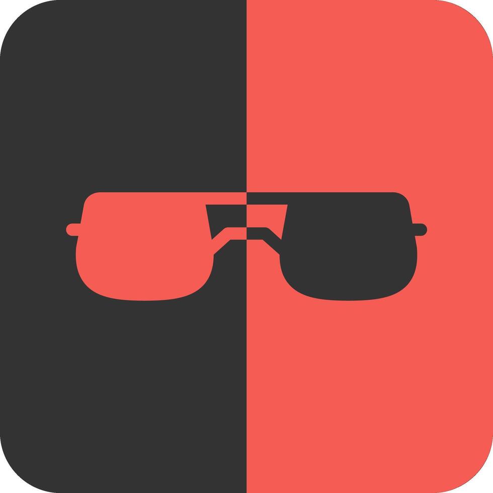 Sunglasses Red Inverse Icon vector