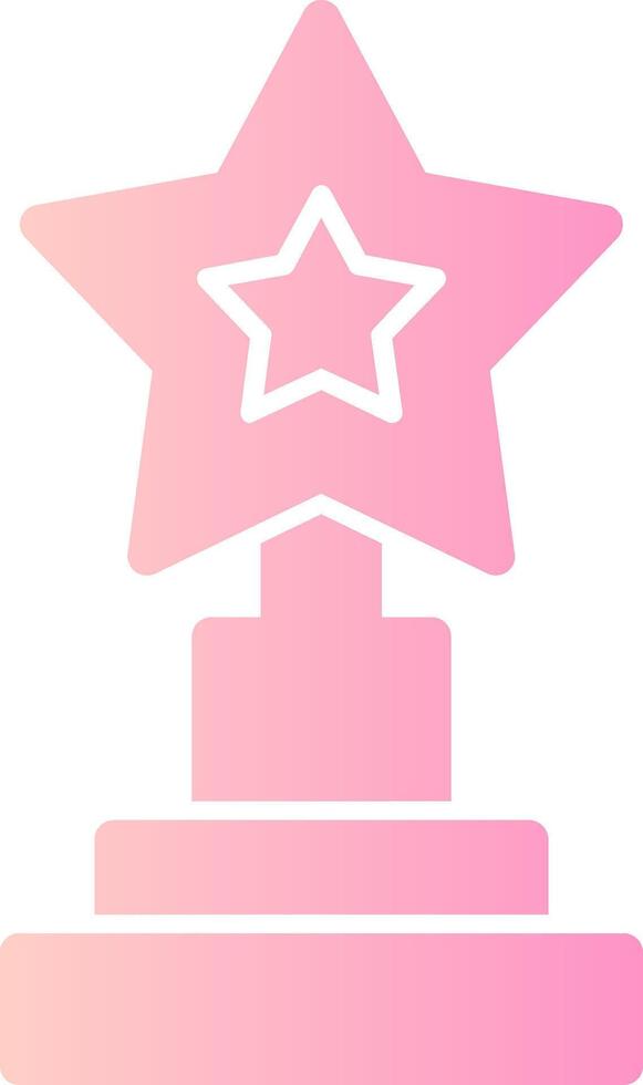 Trophy representing achievement Solid Multi Gradient Icon vector
