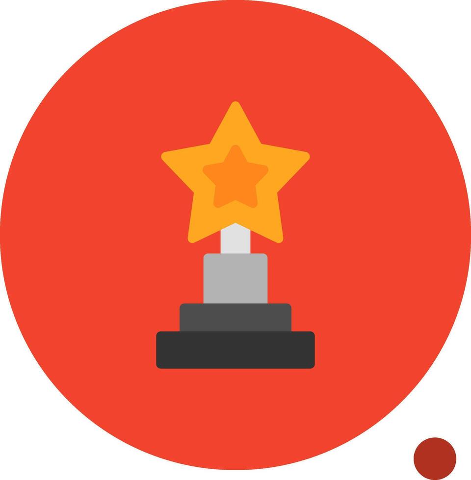 Trophy representing achievement Flat Shadow Icon vector