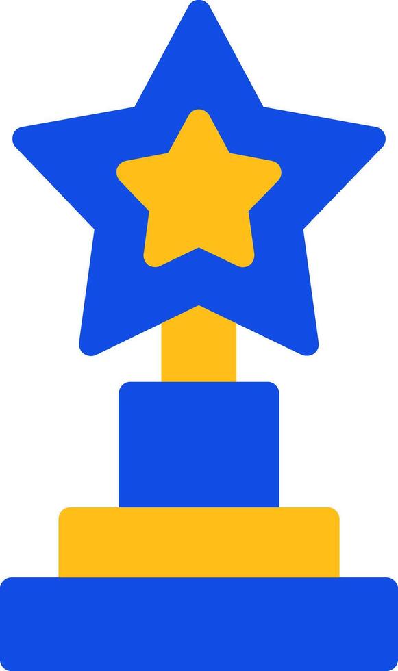 Trophy representing achievement Flat Two Color Icon vector