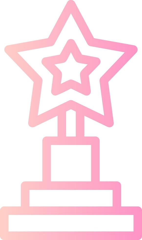 Trophy representing achievement Linear Gradient Icon vector