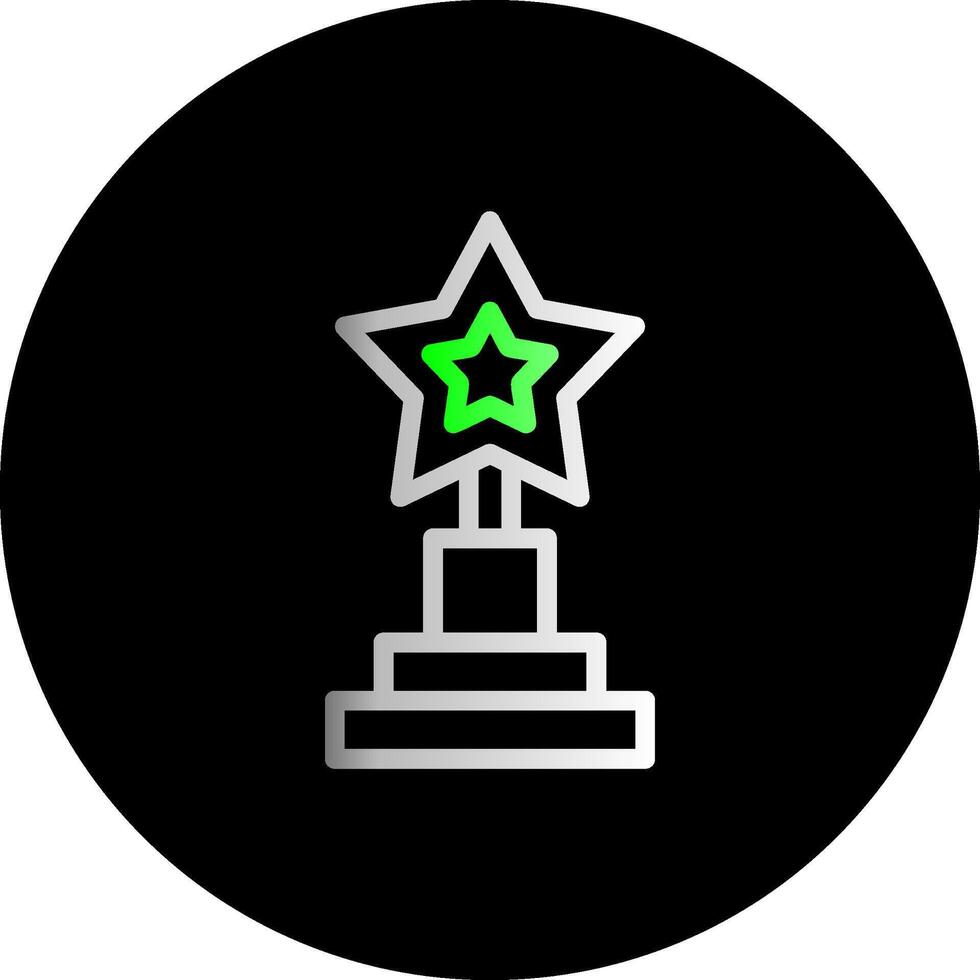 Trophy representing achievement Dual Gradient Circle Icon vector
