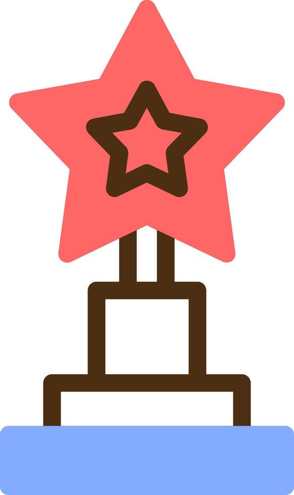 Trophy representing achievement Color Filled Icon vector