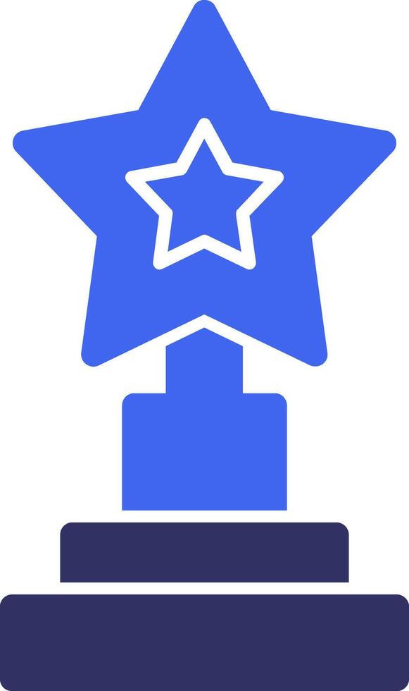 Trophy representing achievement Solid Two Color Icon vector