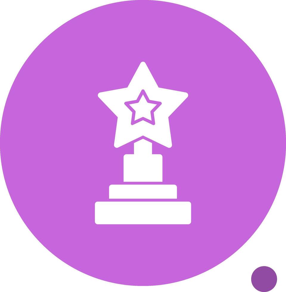 Trophy representing achievement Glyph Shadow Icon vector