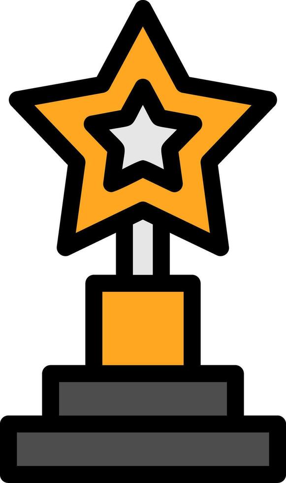 Trophy representing achievement Line Filled Icon vector