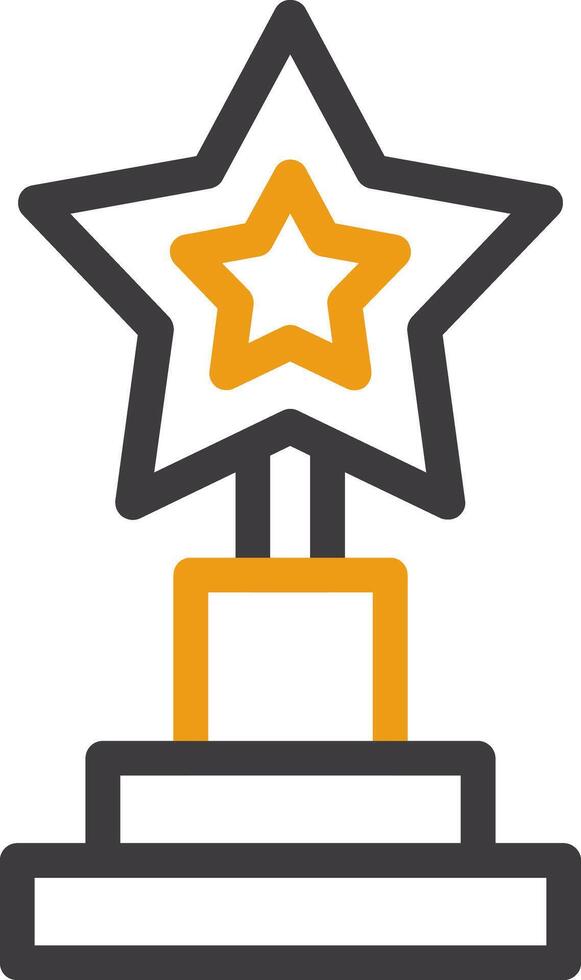 Trophy representing achievement Line Circle Icon vector