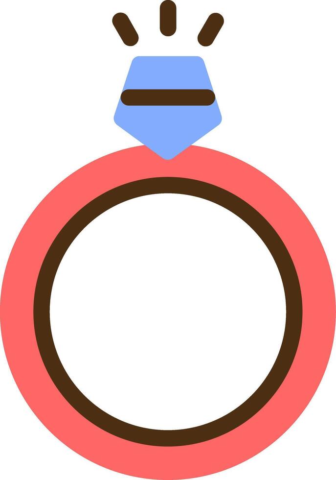 Ring Color Filled Icon vector
