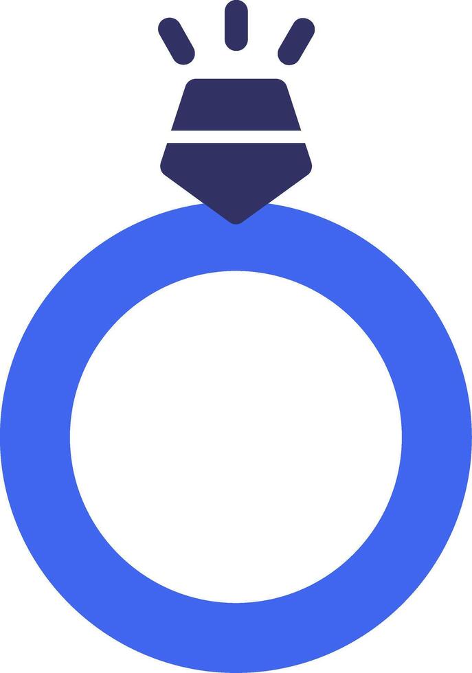 Ring Solid Two Color Icon vector