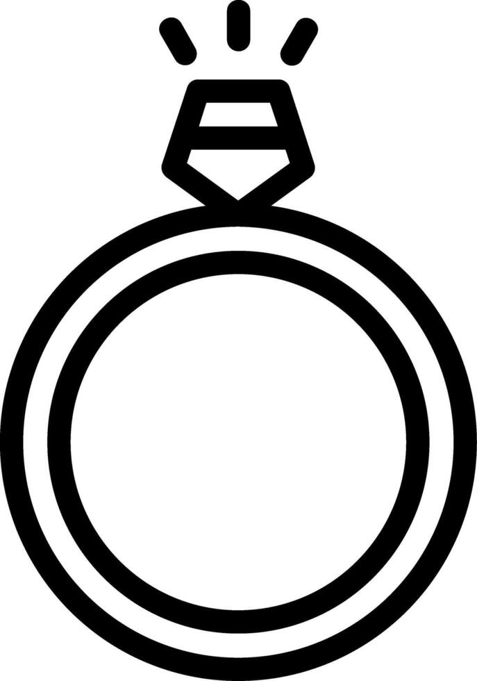 Ring Line Icon vector