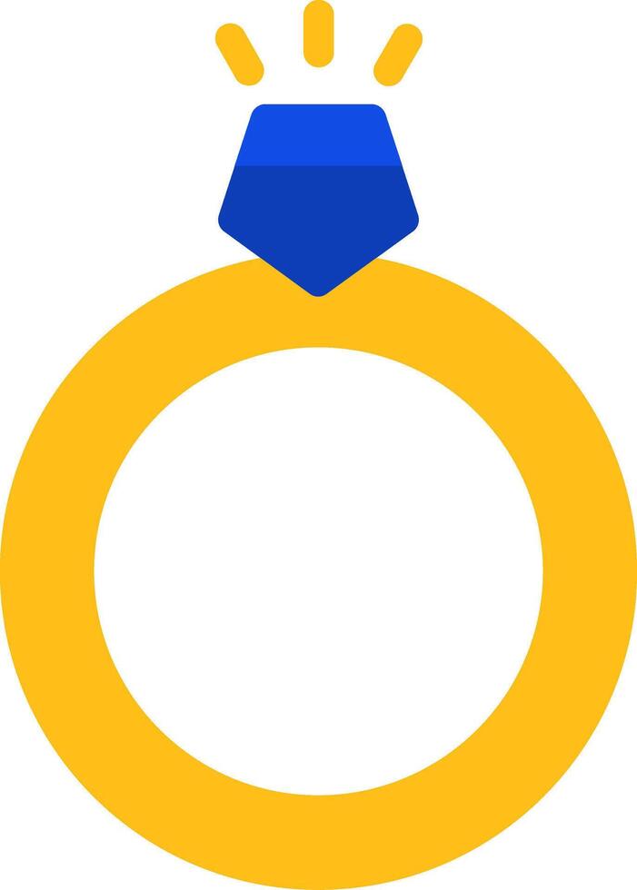 Ring Flat Two Color Icon vector