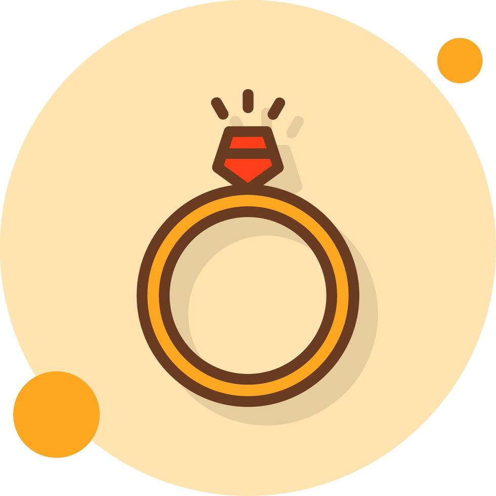 Ring Filled Shadow Circle Icon vector