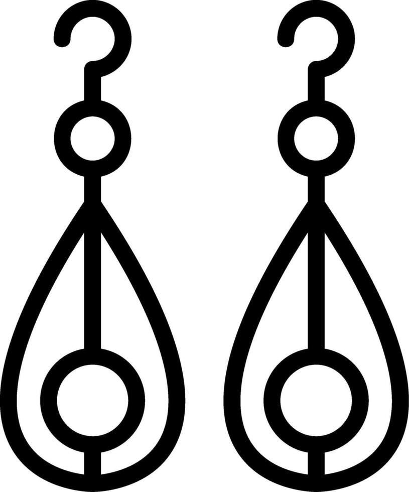 Earring Line Icon vector