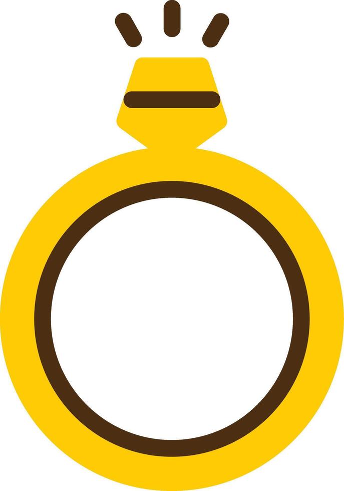 Ring Yellow Lieanr Circle Icon vector