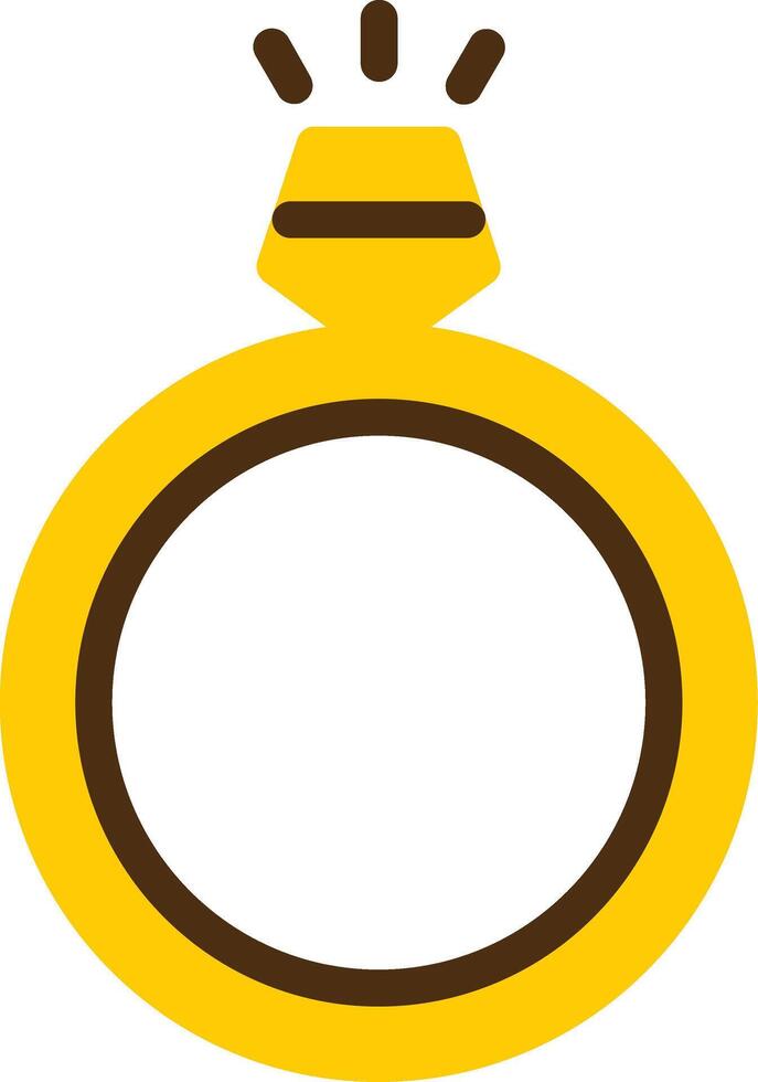 Ring Yellow Lieanr Circle Icon vector