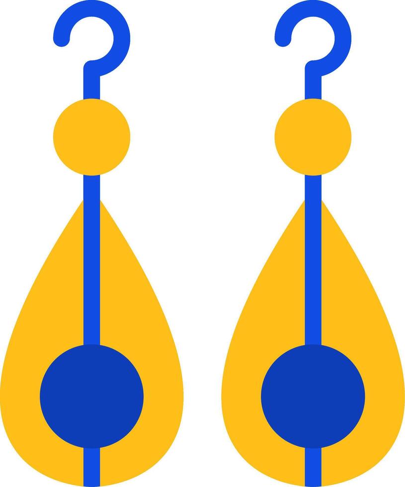 Earring Flat Two Color Icon vector