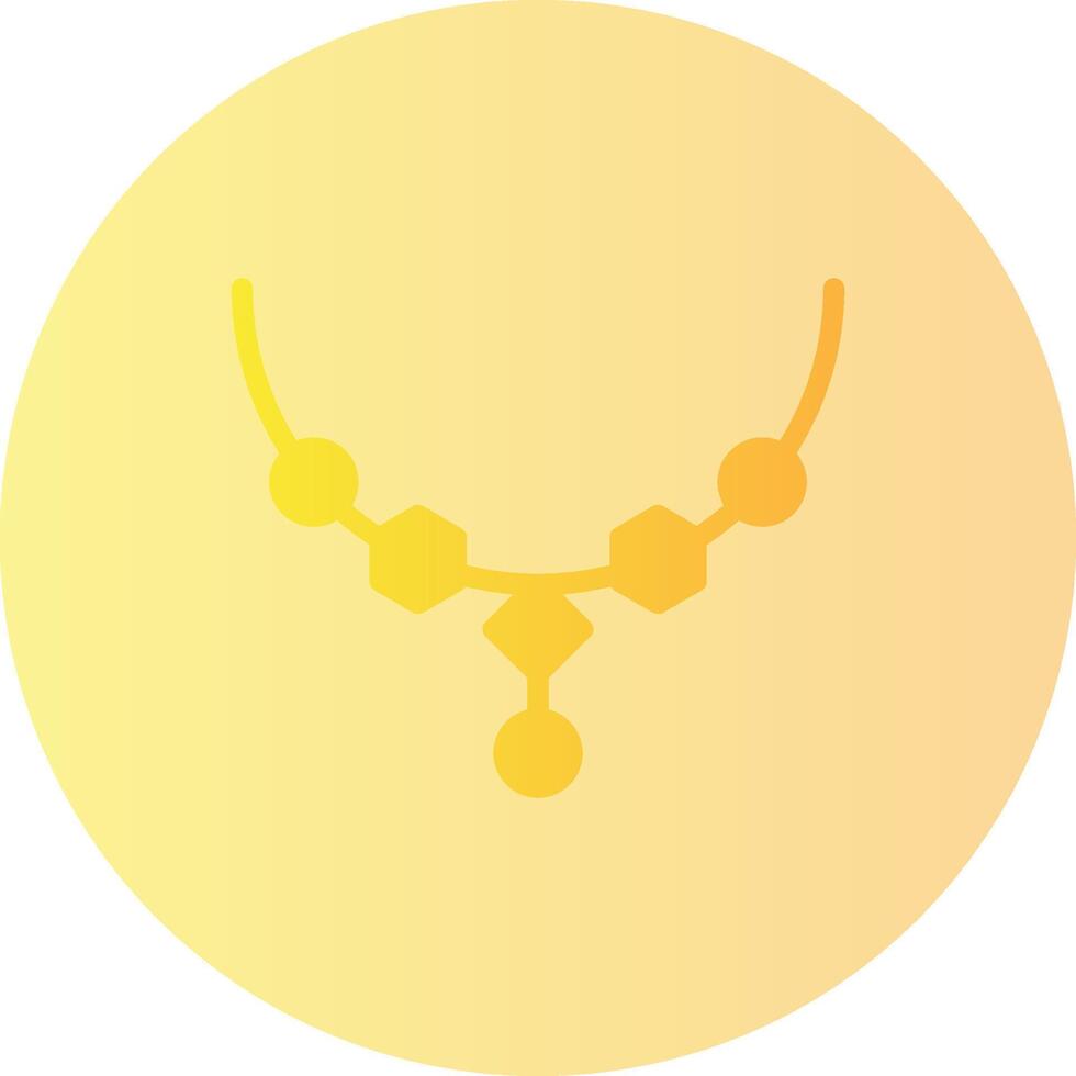 Necklace Gradient Circle Icon vector