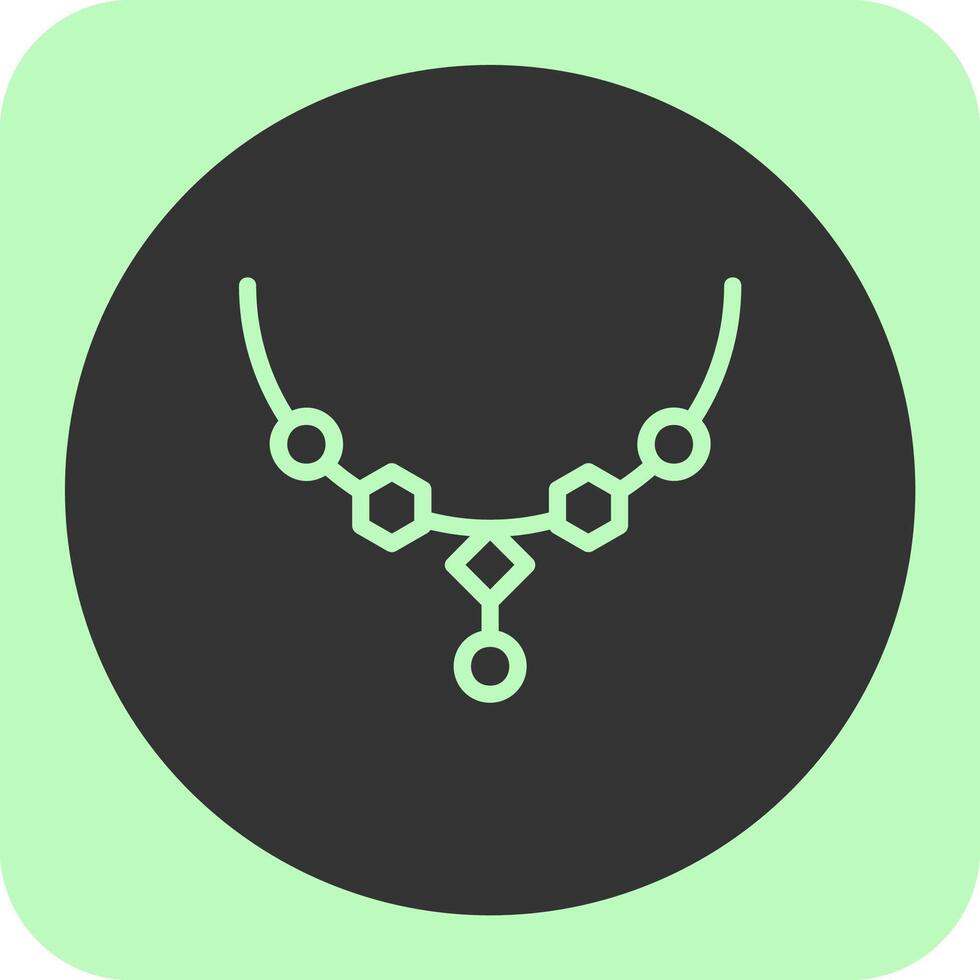 Necklace Linear Round Icon vector