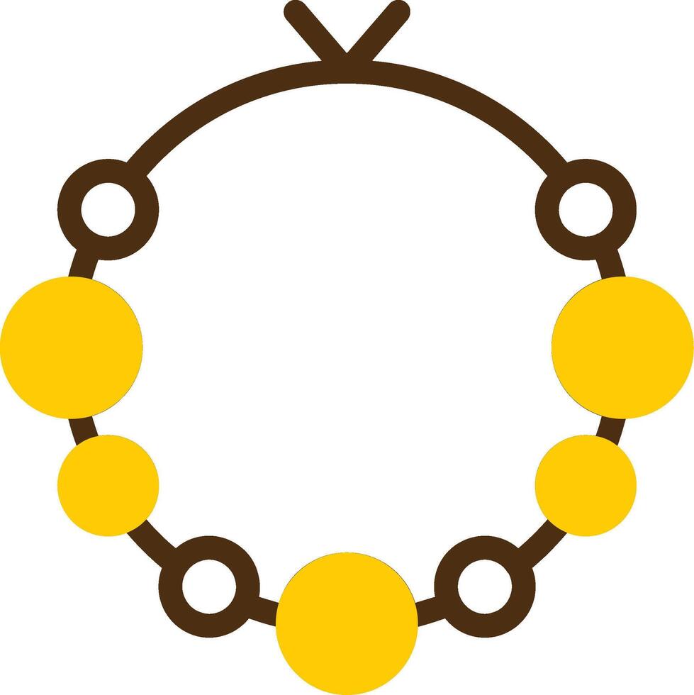 pulsera amarillo mentir circulo icono vector