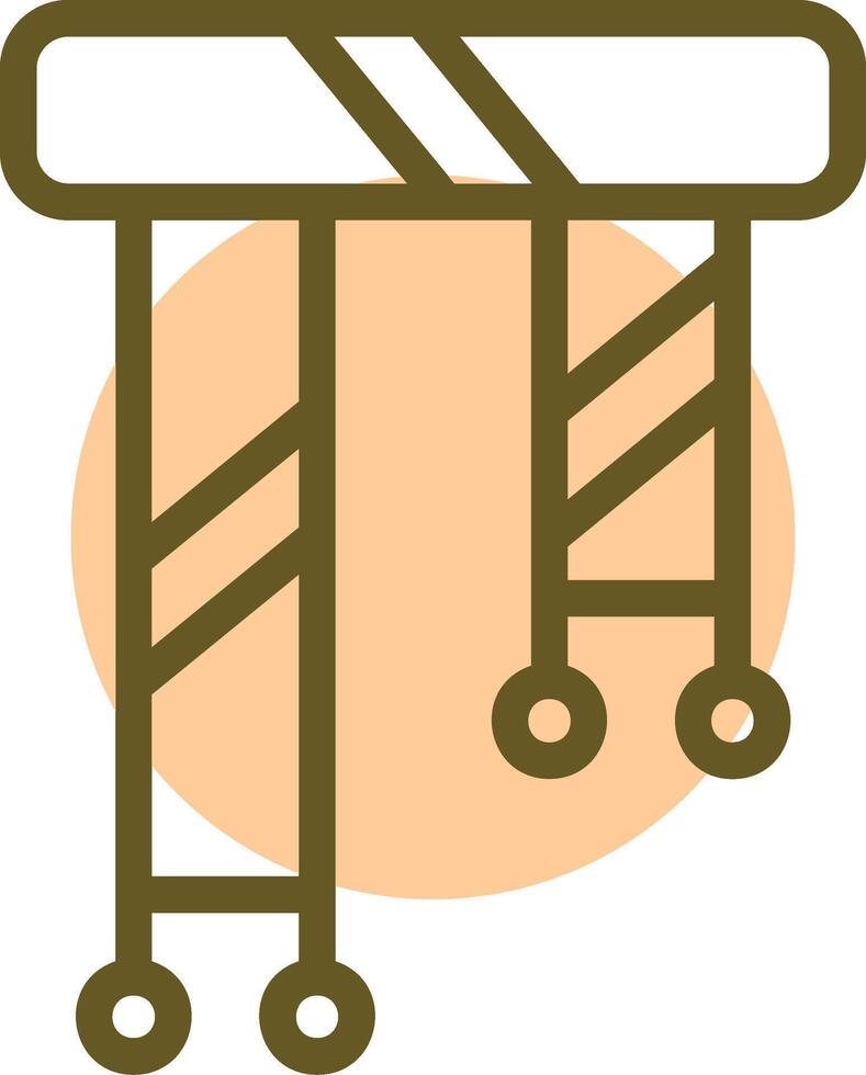 Scarf Linear Circle Icon vector