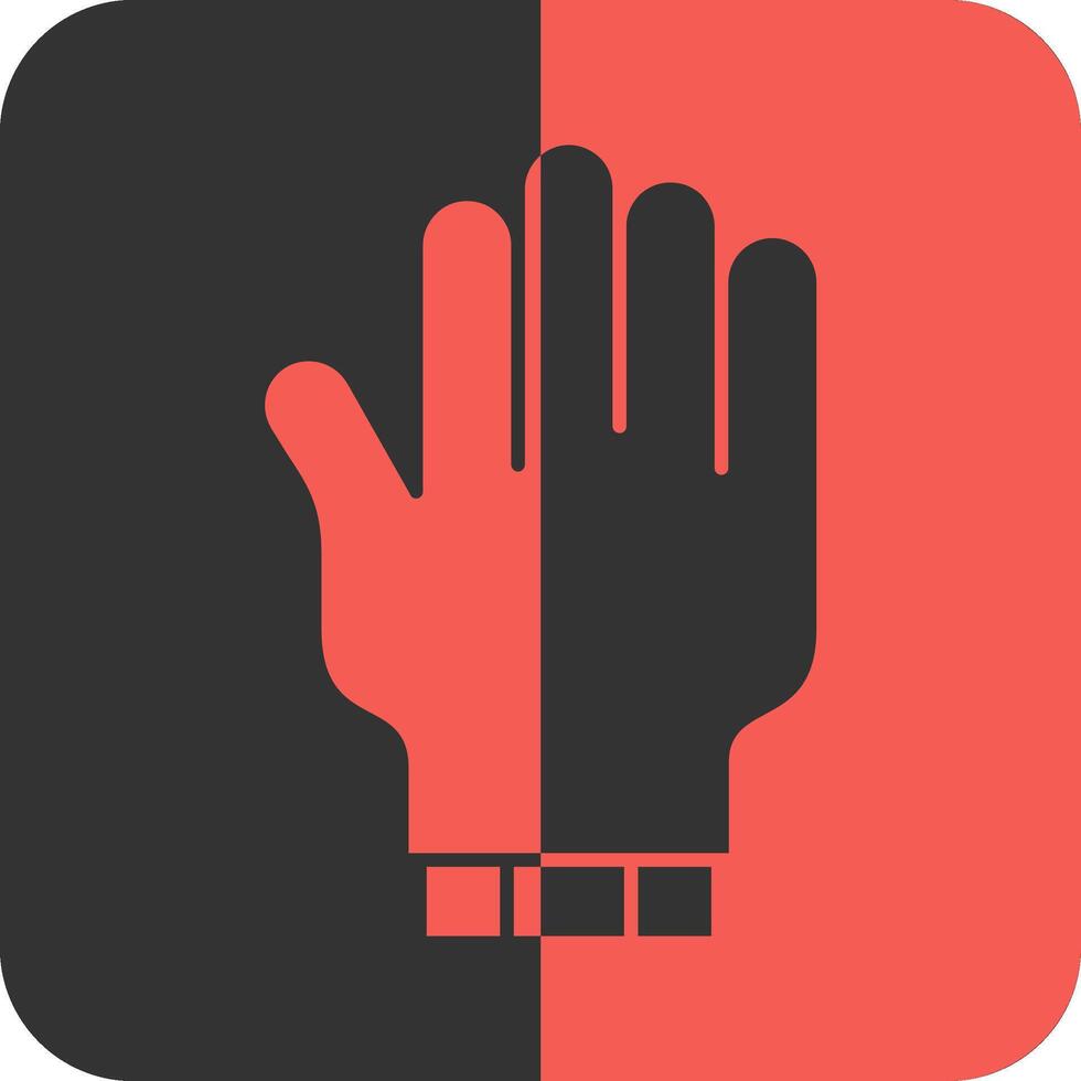 Glove Red Inverse Icon vector