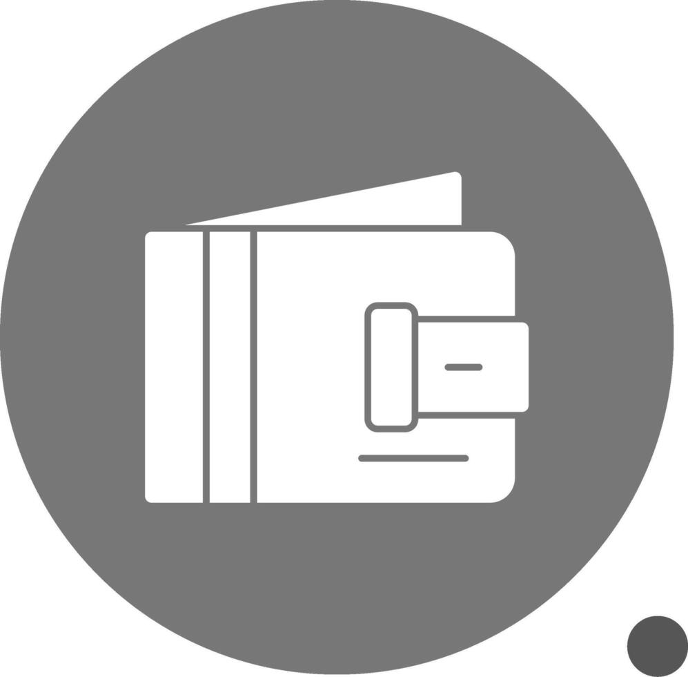 Wallet Glyph Shadow Icon vector