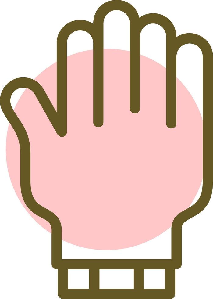 Glove Linear Circle Icon vector