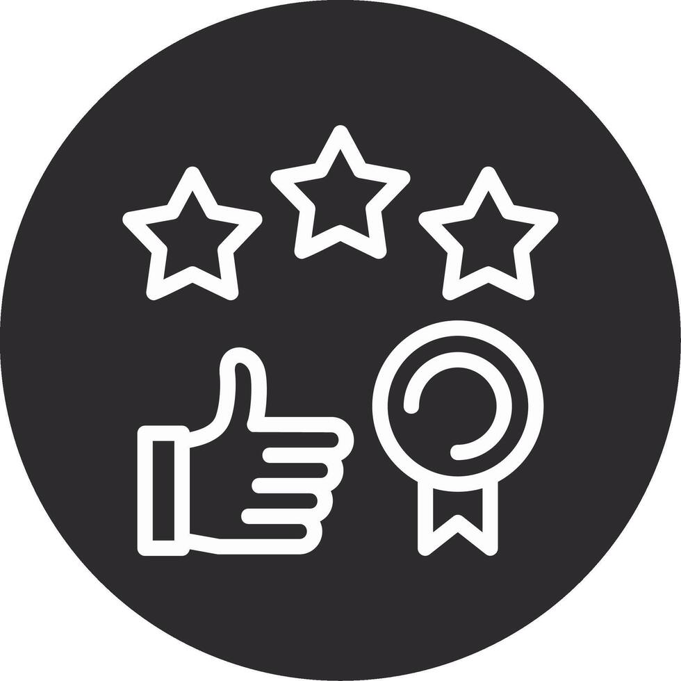 Thumbs up indicating success Inverted Icon vector