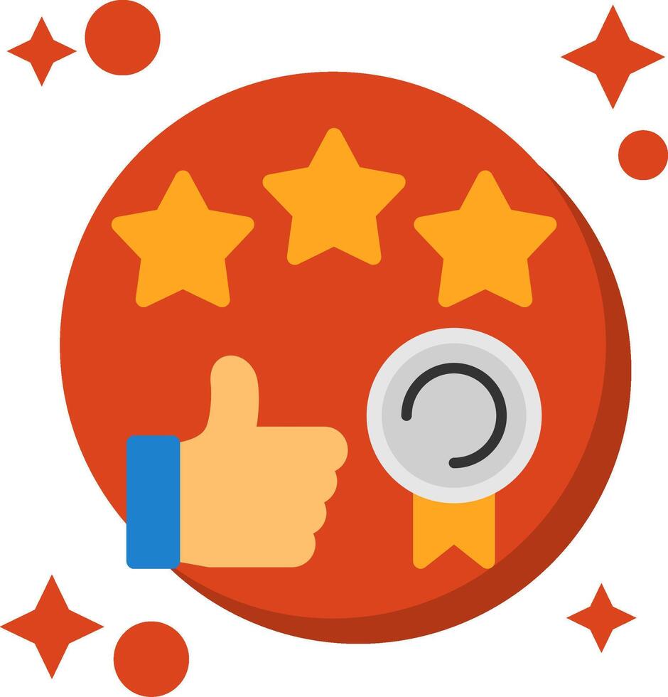 Thumbs up indicating success Tailed Color Icon vector