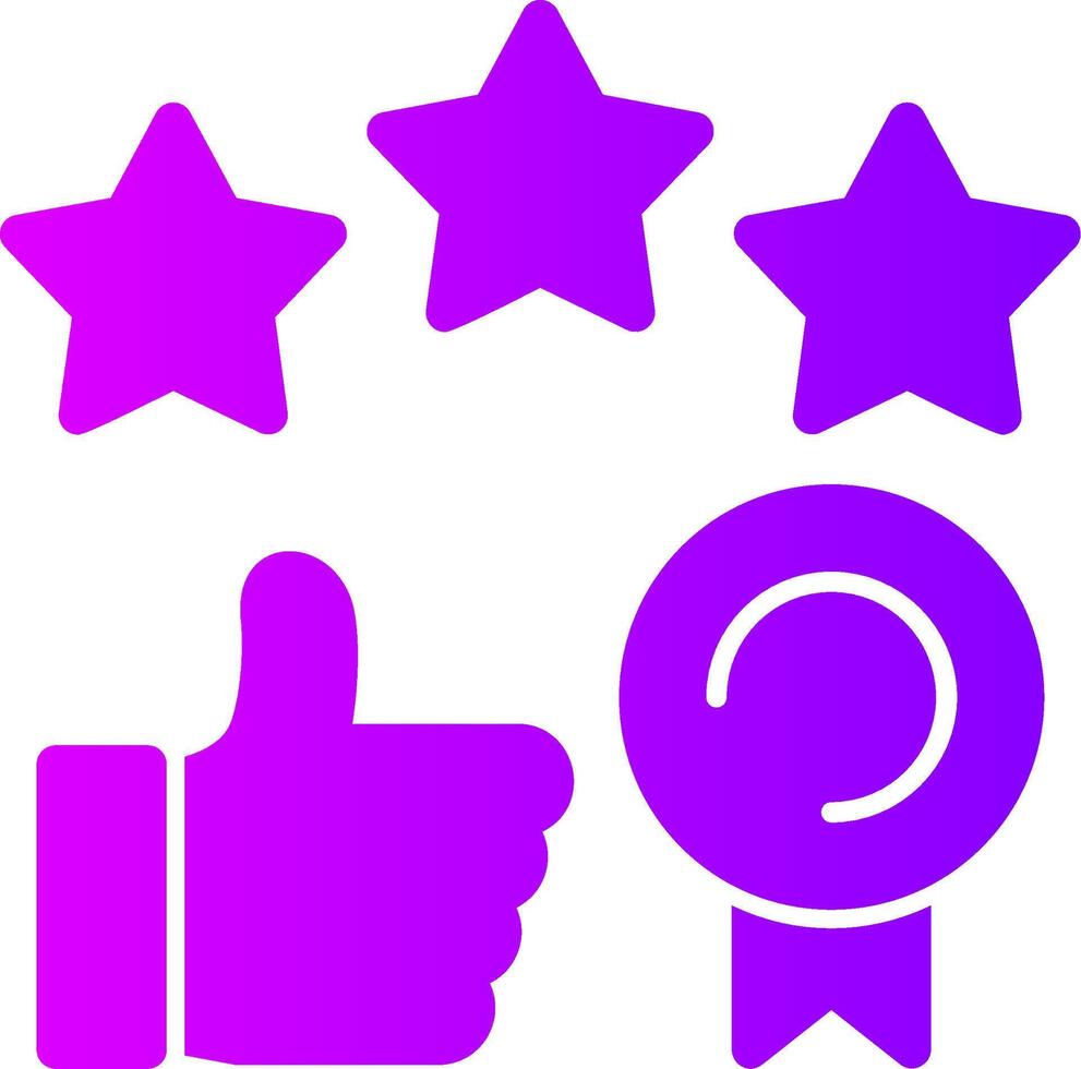 Thumbs up indicating success Solid Multi Gradient Icon vector