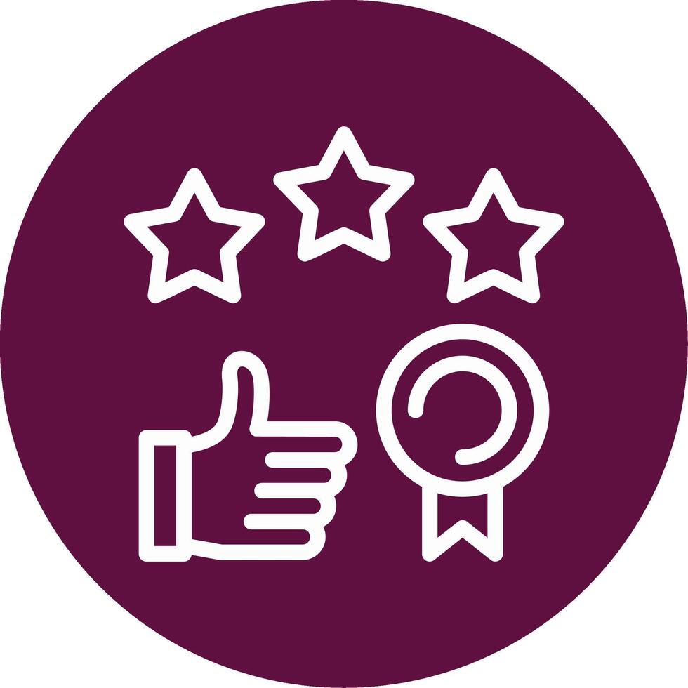 Thumbs up indicating success Outline Circle Icon vector